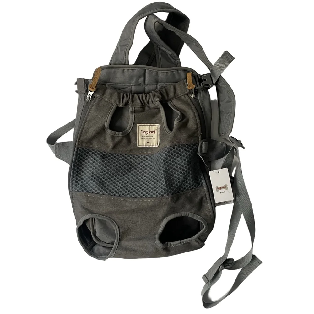 Doglemi Grey Pet Carrier Backpack One Size